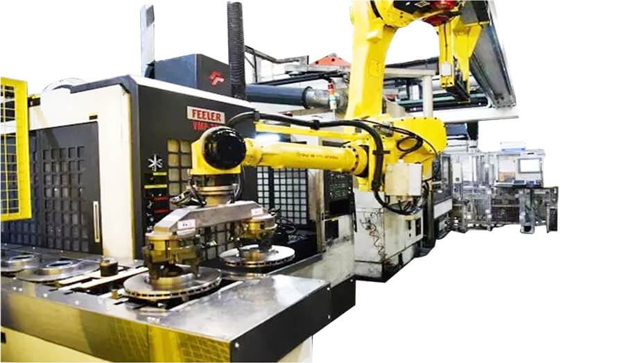 汽車剎車片零件加工自動物料搬運設備